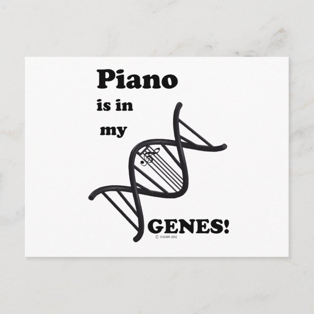 Postal El piano en mis genes (Anverso)