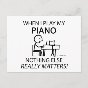 Postal El piano nada más importa