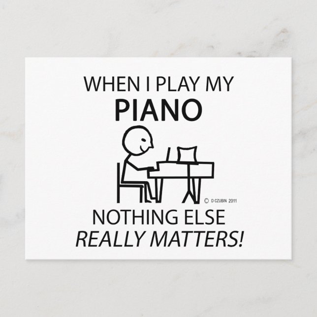 Postal El piano nada más importa (Anverso)