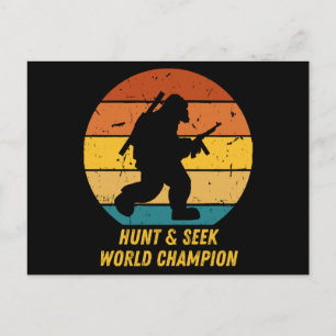 Postal El pie grande no quiere esconderse y buscar más ah