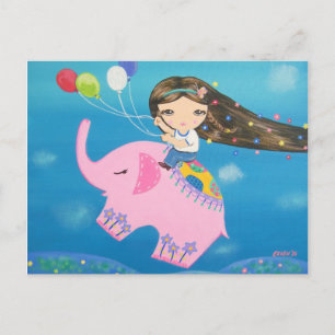 Postal El piloto elefante
