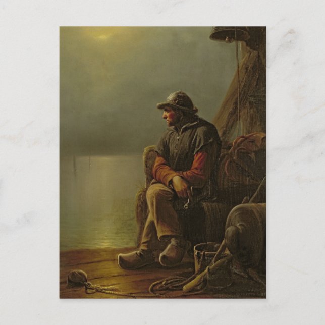 Postal El piloto mantiene la vigilancia, 1851 (Anverso)