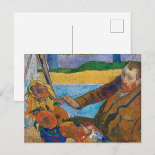 Postal El pintor de los girasoles Paul Gauguin