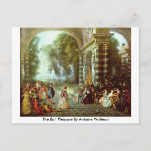Postal El Placer De La Pelota De Antoine Watteau