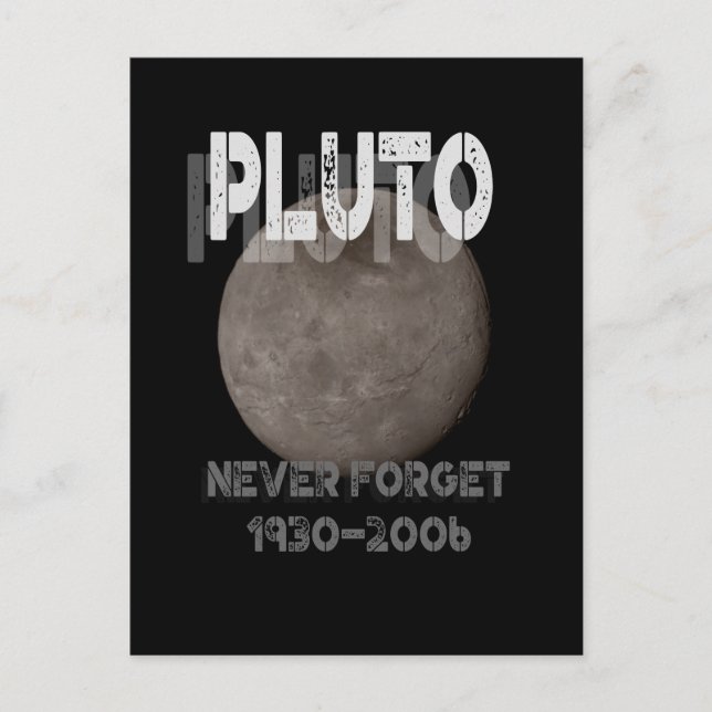 Postal El planeta (1930-2006) nunca se olvida (Anverso)