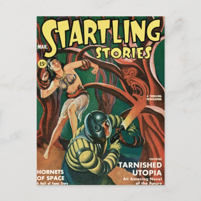 Postal El planeta de los malos árboles (Anverso)