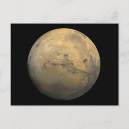 Postal El planeta Marte en el sistema solar NASA