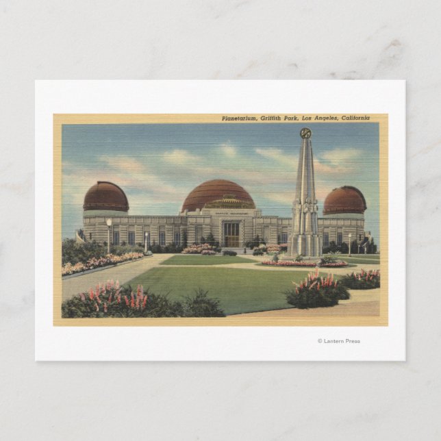 Postal El planetario en el Parque Griffith (Anverso)