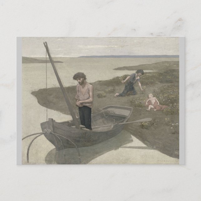 Postal El pobre pescador de Puvis de Chavannes (Anverso)