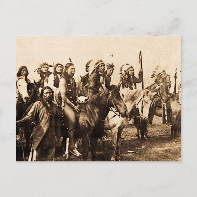 Postal El poderoso Sioux (Anverso)