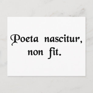 Postal El poeta nace, no se hace.