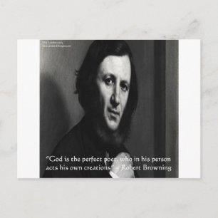 Postal El poeta perfecto de Dios Robert Browning