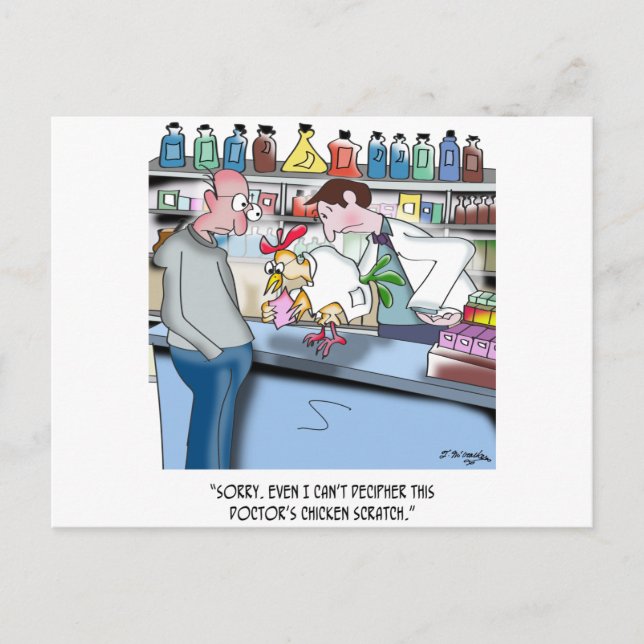 Postal El pollo no puede descifrar la escotilla de pollo  (Anverso)