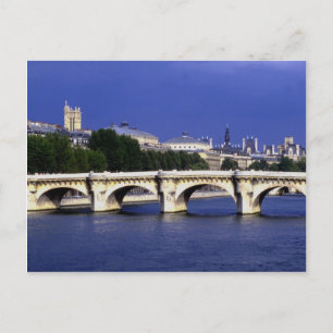 Postal El Pont-Neuf es el puente más antiguo de París, Fr