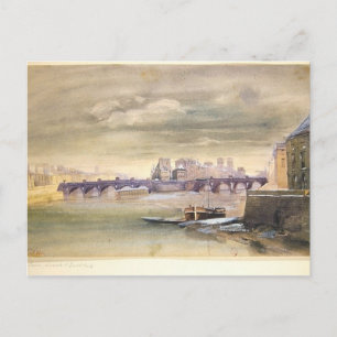 Postal El Pont-Neuf y la Isla de la Cita, 1881
