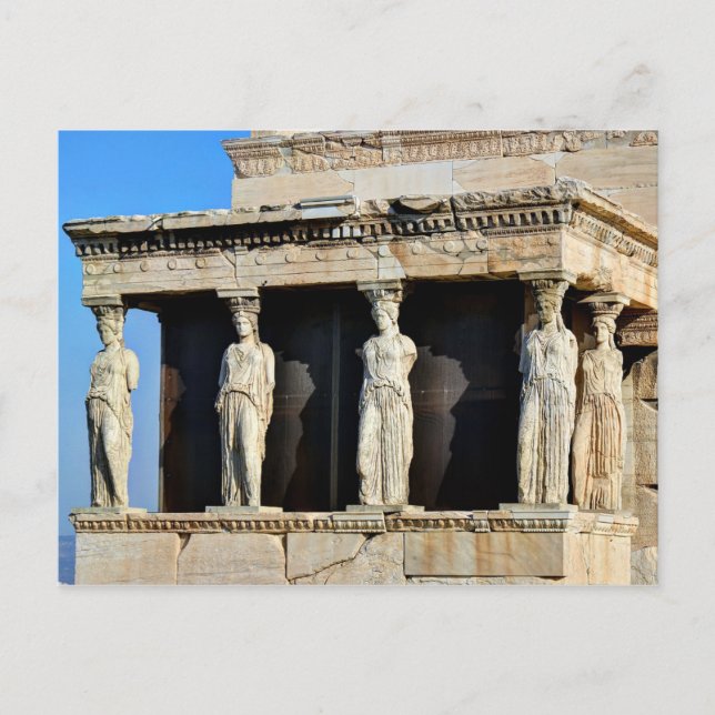 Postal El Porche Caryatid de la Erechtheion en Atenas (Anverso)