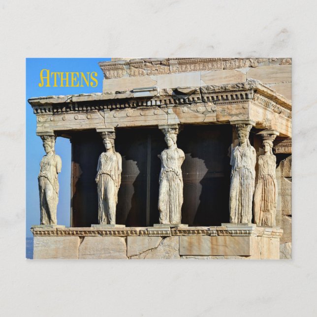 Postal El Porche Caryatid de la Erechtheion en Atenas (Anverso)