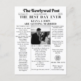 Postal El post recién casado