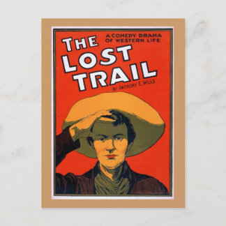 Postal El Poster de teatro de la época del sendero perdid