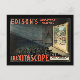 Postal El Poster del teatro Vitascope Vintage