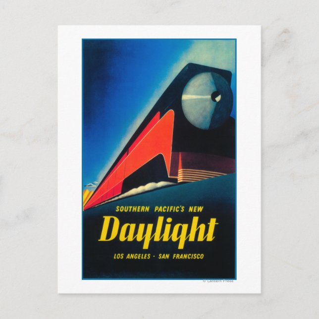 Postal El poster promocional del tren de la luz del día (Anverso)