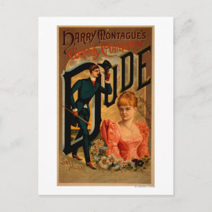 Postal El Poster teatral "Dude" de Harry Montague