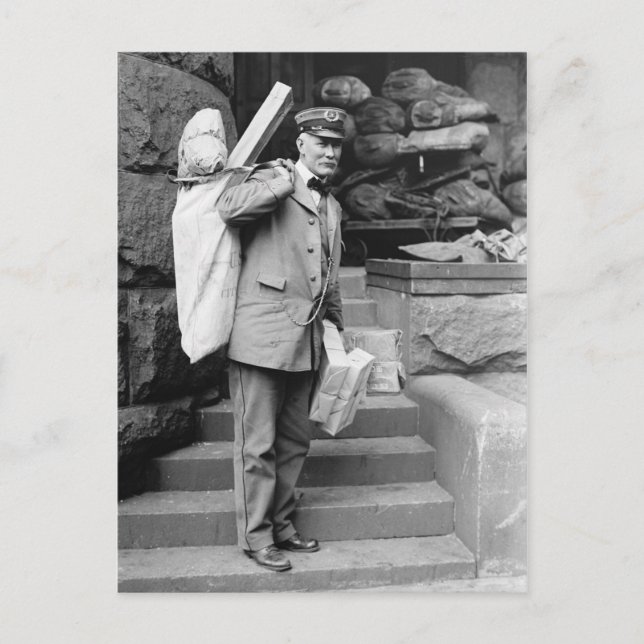 Postal El Postman en la Oficina de Correos (Anverso)