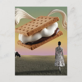 Postal El postre del cracker marshmellow de chocolate vol
