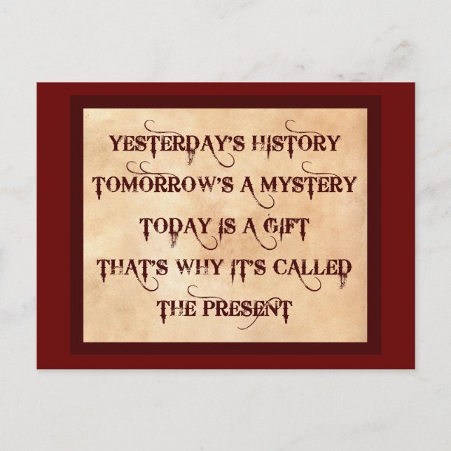 Postal El presente (Anverso)