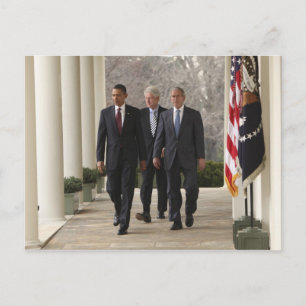 Postal El Presidente Barack Obama y los ex presidentes