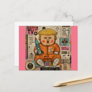 Postal El presidente niño divertido