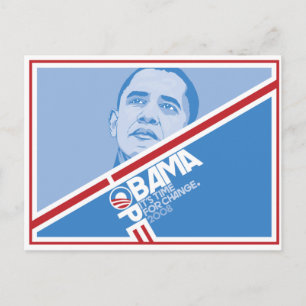 Postal El presidente Obama espera la postcarta