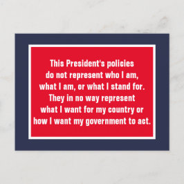Postal El presidente Trump no me representa