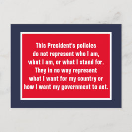 Postal El presidente Trump no me representa