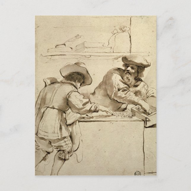 Postal El prestamista (Anverso)