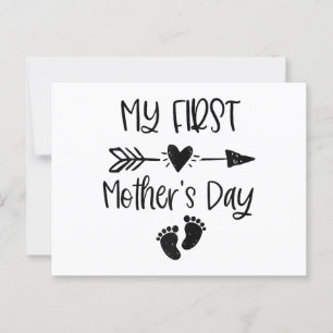 Postal El primer día de mi madre por el embarazo de una n
