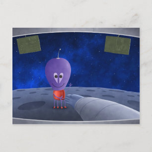 Postal El primer hombre que da la bienvenida a los extran