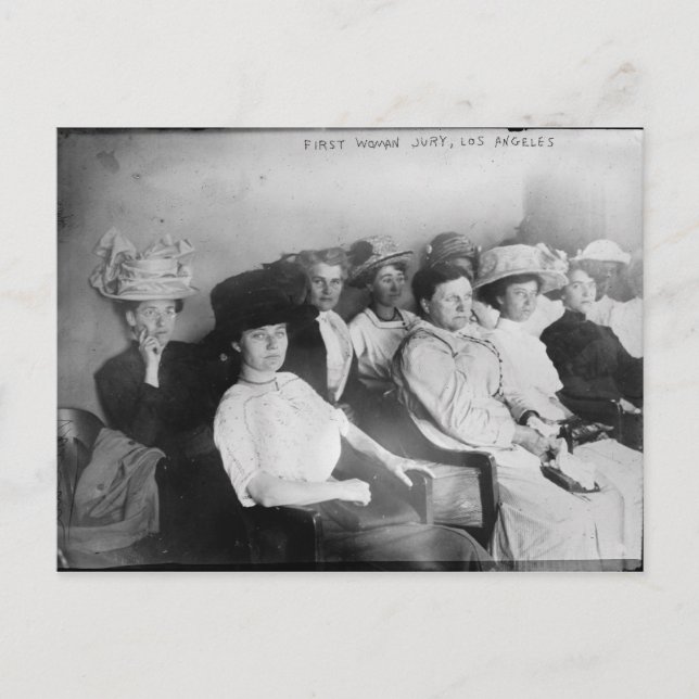 Postal El primer jurado de mujeres en Los Ángeles de 1911 (Anverso)