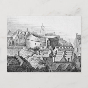 Postal El primer teatro de globo o teatro Rosa