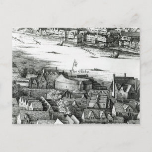 Postal El primer teatro de globo o teatro Rosa