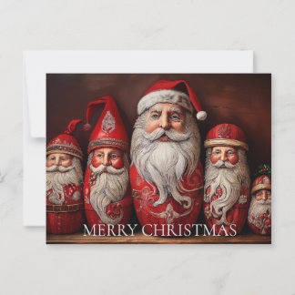 Postal El primitivo de arte popular Santa Claus coleccion