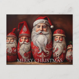 Postal El primitivo de arte popular Santa Claus coleccion