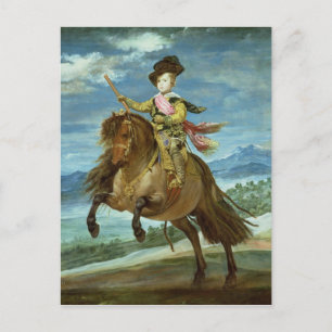 Postal El príncipe Balthasar Carlos a caballo, c.1635-36