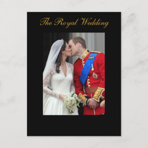Postal El príncipe Boda real William Kate Middleton
