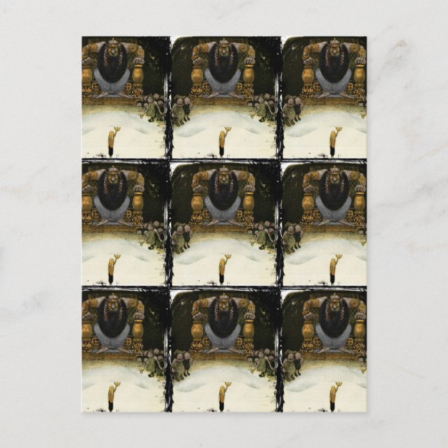 Postal El príncipe con el rey troll (Anverso)