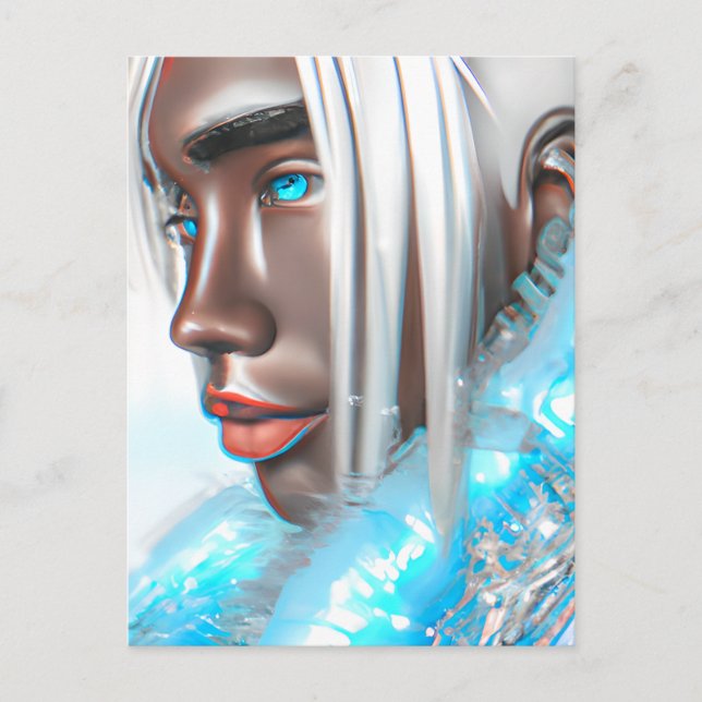 Postal El príncipe helado Melanin Black Boy Magic Bruh Wi (Anverso)