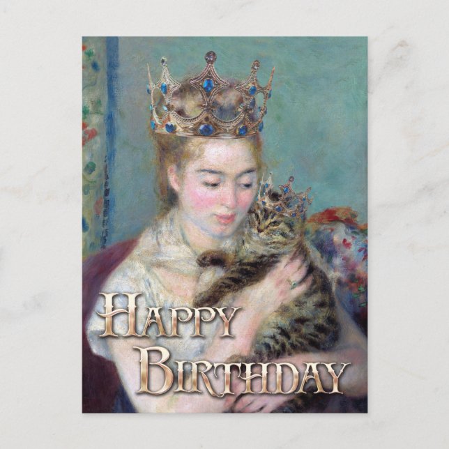 Postal El Príncipe y Yo Cumpleaños Feliz (Anverso)