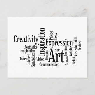 Postal El proceso artístico de un estudiante de arte crea