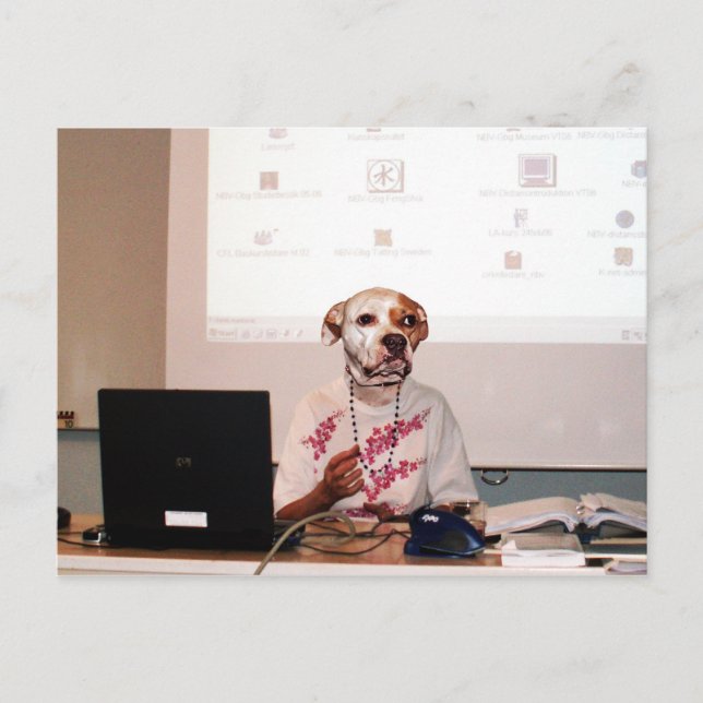 Postal El profesor (Anverso)