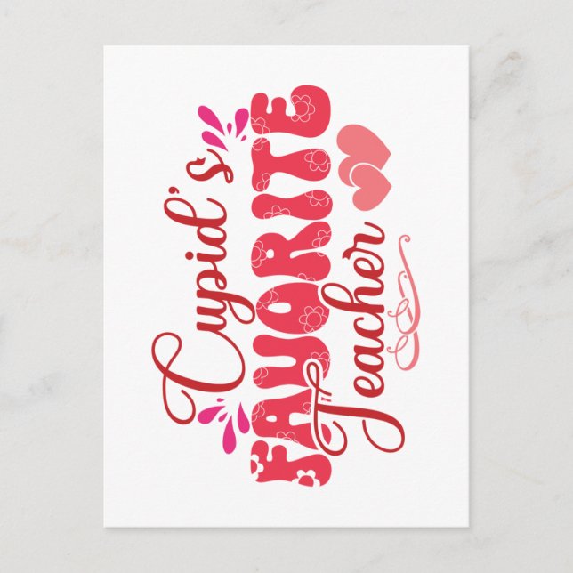 Postal El profesor favorito de Cupido (Anverso)